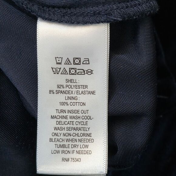 TAHARI Navy Blue Velvet Blazer Jacket | Single Button Formal Office Small (S) - Picture 13 of 13